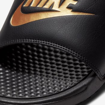 Nike Benassi - Férfi Szandál - Fekete/Metal Arany